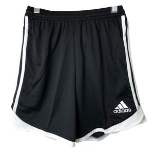 Adidas NWT Boys' Black w/White Stripe Climalite Soccer Shorts Size Large